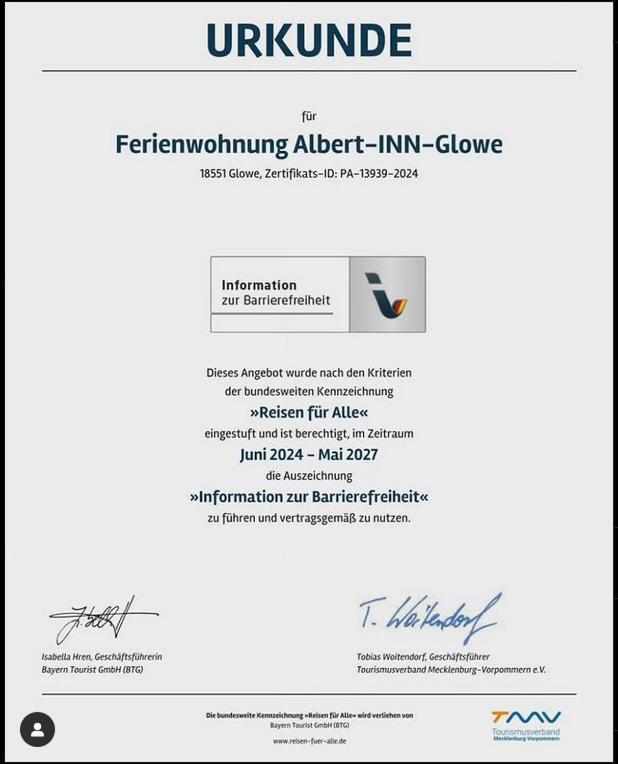 Albert-Inn-Glowe - Barrierefrei & 3 Schlafzimmer & Coworking & Strandkorb-Saisonal & Sauna Im Haus & Fahrraeder ภายนอก รูปภาพ
